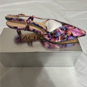 Multicolor Slingback Heels